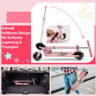 Barnsparkcykel – hjulig sparksparkcykel med blinkande Stativ och kryssningsbarnleksak – 2 – Rosa