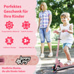 Barnsparkcykel – hjulig sparksparkcykel med blinkande Stativ och kryssningsbarnleksak – 2 – Rosa