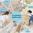 i – klättertriangel med rutschkana Träklätterställning – 4 1 62,5 x 64 x 57,5 cm – Grå