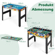 i – spelbord med bordsfotboll och airhockey biljard bordtennis schack bowling shuffleboard – 12 1 – Flerfärgad