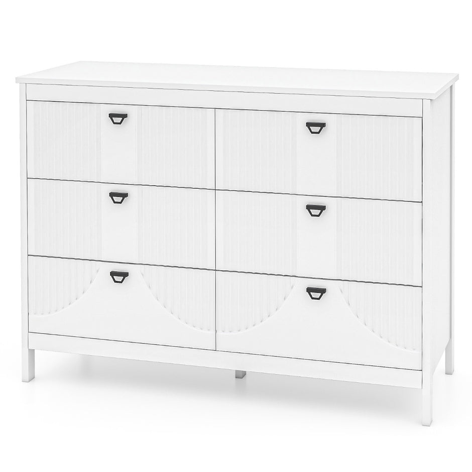 Byrå – med lådor Skänk av trä Lådskåp modern – 6 106 x 40 x 79 cm – Vit