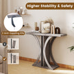 Smal – konsolbord med geometrisk metallställning i industristil, entrébord soffbord – Grå