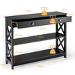 vånings – konsolbord med låda Hallbord av trä – 3 100 x 30 x 80 cm – Svart