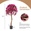 pack – konstträd med blommor konstväxt i kruka konstgjort – 2 135 cm – Grön