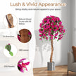 pack – konstträd med blommor konstväxt i kruka konstgjort – 2 135 cm – Grön