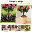 Delnings – Set Konstgjorda Pelargoner Med Realistisk PE Stam och Silkblommor Blad – 2 – Rosa