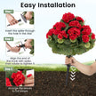 Delnings – Konstgjorda Pelargoner Med PE Stam Och Silkblommor – 2 – Rosa