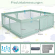 Babylekhage – med havskulor och handtag dörrlekhage Crawling Gate – 50 4 200 x 180 cm – Grön