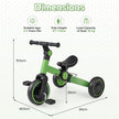 i – Barncykel Barnbalanscykel med avtagbara pedaler justerbar handtag – 5 1 – Grön