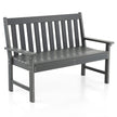 Lång – bänk Allväders Tillverkad av HDPE för sits – 2-3 132 x 65 x 91 cm 132 cm – Grå
