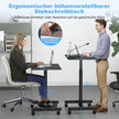 Höjdjusterbart – laptopbord med hjul, datorbordsvagn, skötselbord, lastkapacitet upp till – 4 80 kg – Svart