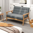 sits – stoppad soffa med ram av gummi och klassisk knappdesign – 2 114 x 72 x 77 cm – Grå