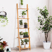 nivåer – steghylla gjord av bambu smal bokhylla stående Naturlig – 5 43 x 35 x 165 cm – Natur