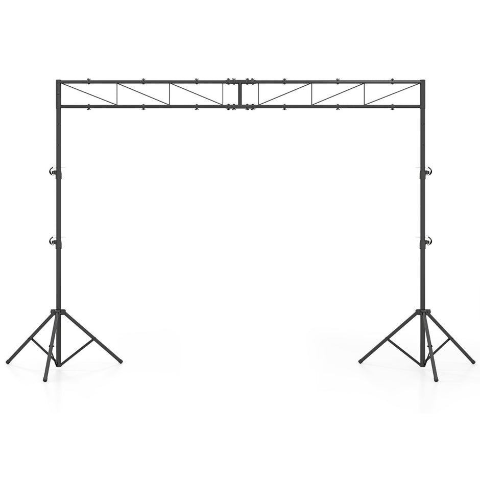Långt – lightstativ med tvärarm, höjdbart DJ lampstativ – 140-265 cm 360 cm – Svart