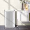 50L – papperskorg med sensor och lock Automatisk soptunna av rostfritt stål plast – Silver