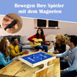 Magnetiskt – minifotbollsbord med bollar och magnetiska handtag för spelare +Blå – 2 2 2 – Natur