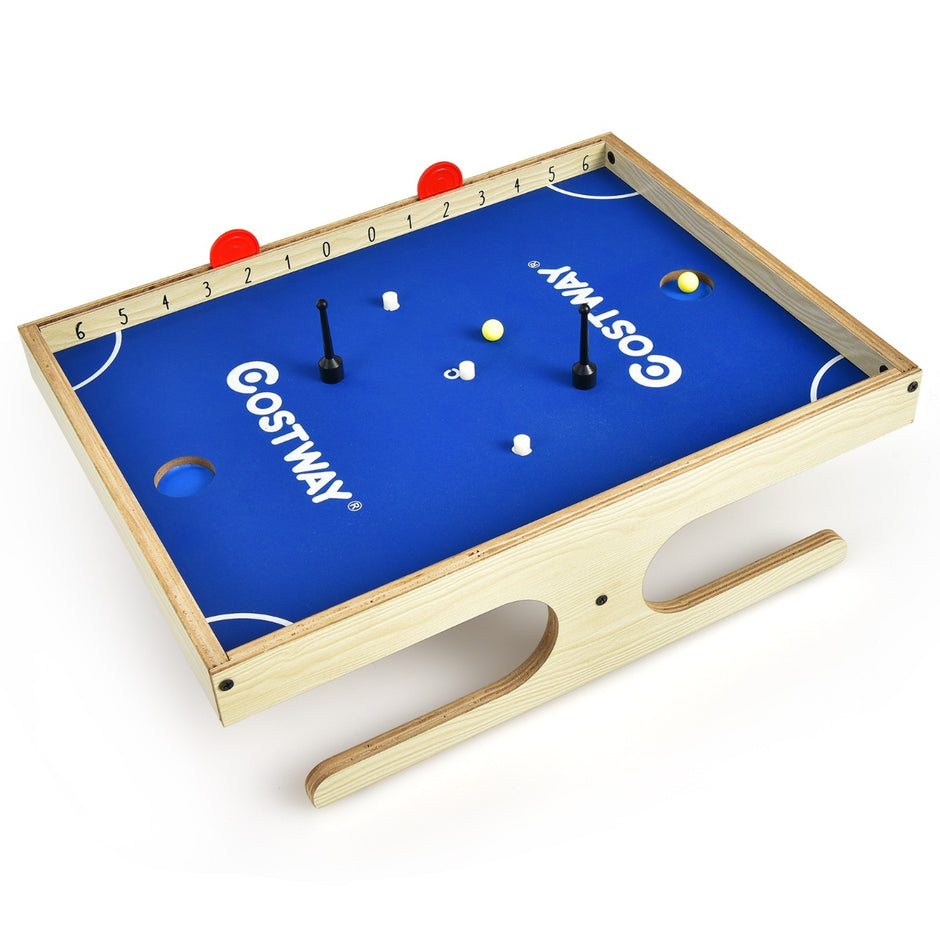 Magnetiskt – minifotbollsbord med bollar och magnetiska handtag för spelare +Blå – 2 2 2 – Natur