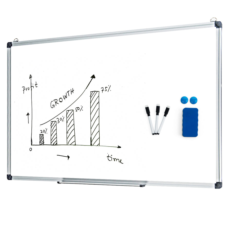 Whiteboard – Magnettavla Skrivtavla Väggtavla Memoboard med aluminiumram (70 x cm) – 50 – Vit
