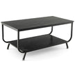 Marmor – soffbord rektangulärt med nivåer – 2 105 x 55 x 46,5 cm – Svart