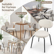 er – Set matsalsstolar med vadderad sits och ryggstöd, kökskarmstolar – 2 – Beige