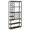 Vinställ – för flaskor av metall med glashållare barskåp – 27 81 x 23 x 166 cm – Svart