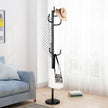 Klädhängare – med krokar, i metall, – 8 , 38 x 175 cm – Svart