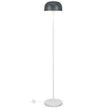 Golvlampa – med fotkontakt och E27 lampfot lampskärm – 146 cm – Grå