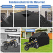 Motorcykelskydd – av Oxford tyg med metallram Vattentät Vintertät – 345 x 137 x 190 cm – Svart