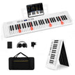 tangenters – hopfällbart pianokeyboard fullvärdigt elektroniskt med MIDI och Split funktion Vitt – 61 – Vit
