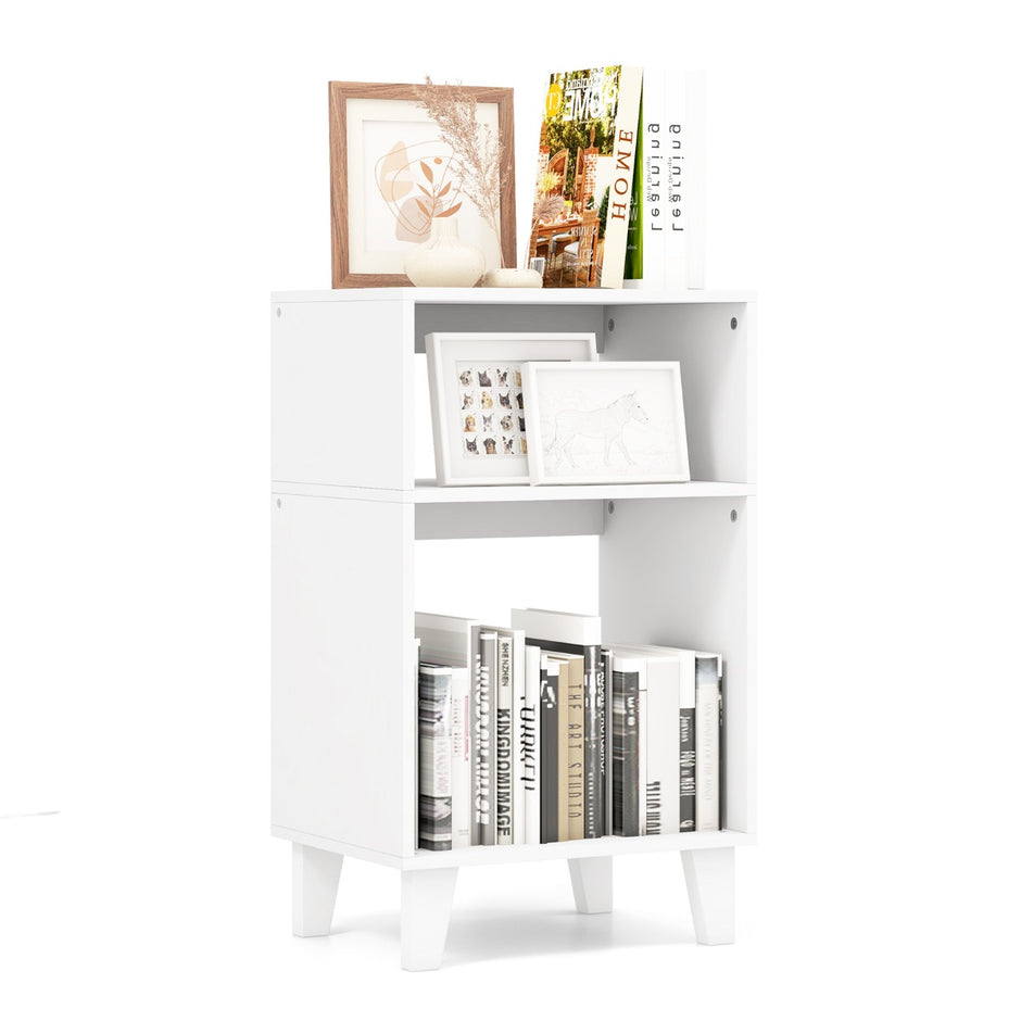 vånings – sidobord sängbord med hyllor och ben – 3 39,5 x 29,5 x 65 cm – Vit