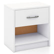 Sängbord – med låda Litet sidobord öppet fack – 38,5 x 28 x 40,5 cm – Vit