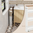 Nischvagn – bred vånings köksvagn smal nischhylla på hjul – 13 cm 4 48 x 13 x 81 cm – Vit