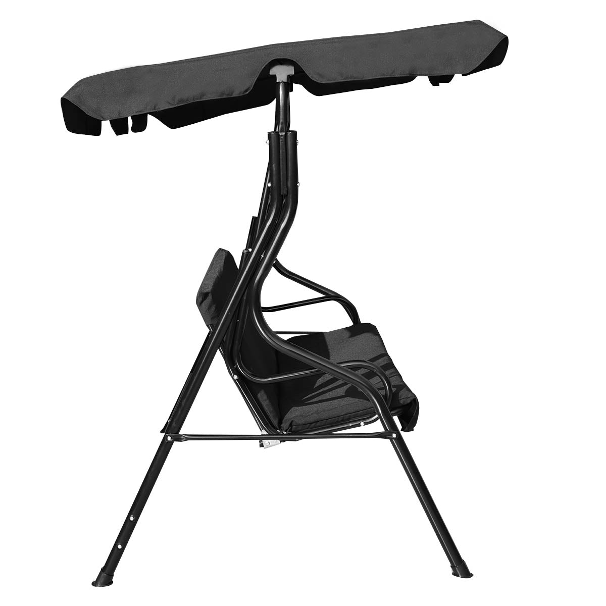 Hollywood – swing sits trädgård gunga gungbänk med taklucka grön/brun/ – 3 172 x 154 x 110 cm – Svart