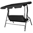 Hollywood – swing sits trädgård gunga gungbänk med taklucka grön/brun/ – 3 172 x 154 x 110 cm – Svart