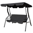 Hollywood – swing sits trädgård gunga gungbänk med taklucka grön/brun/ – 3 172 x 154 x 110 cm – Svart