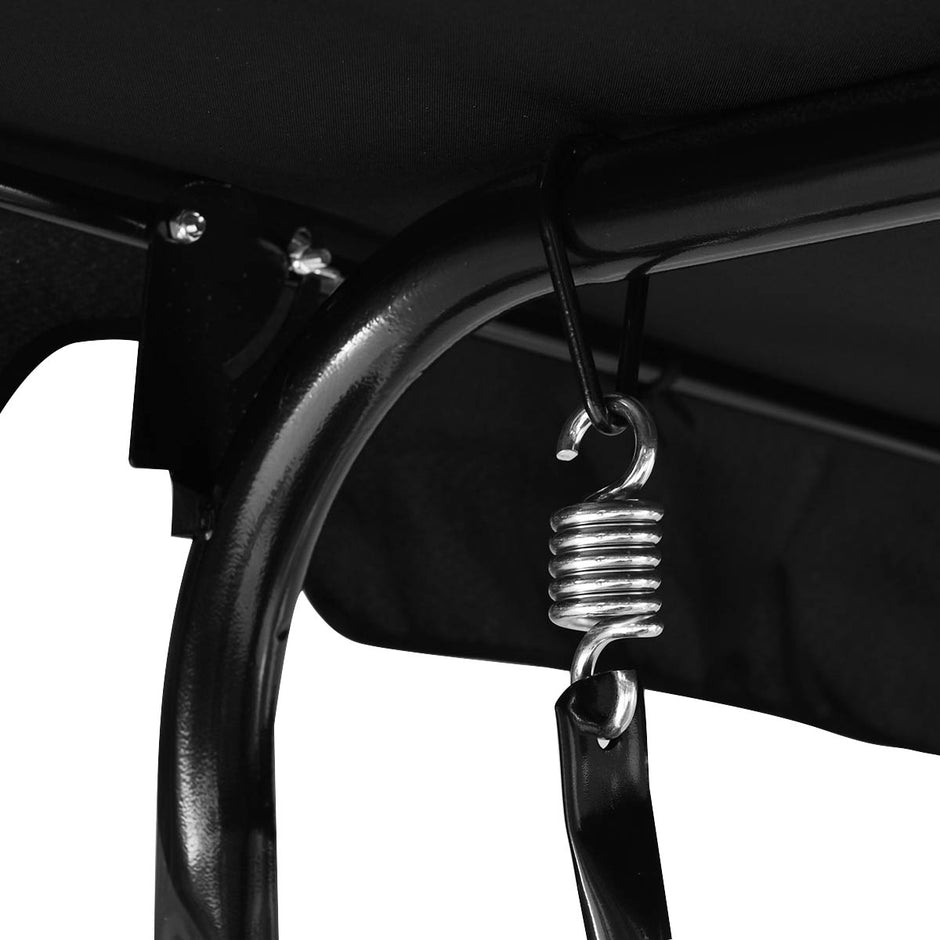 Hollywood – swing sits trädgård gunga gungbänk med taklucka grön/brun/ – 3 172 x 154 x 110 cm – Svart