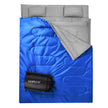 Goplus – dubbelsovsäck personer XL filt med kuddar Svart/ – 2 2 220 x 150 cm – Blå