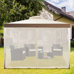 Trädgårdspaviljong – Trädgårdstält Camping Partytält med sidoväggar – 4 300 x 300 x 265 cm – Beige