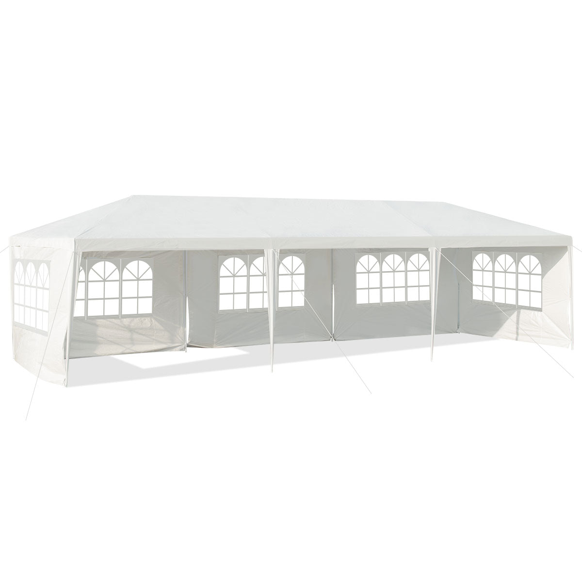 Paviljongtält – Trädgård med avtagbara sidoväggar – 5 3 x 9 m – Vit