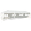 Paviljongtält – Trädgård med avtagbara sidoväggar – 5 3 x 9 m – Vit