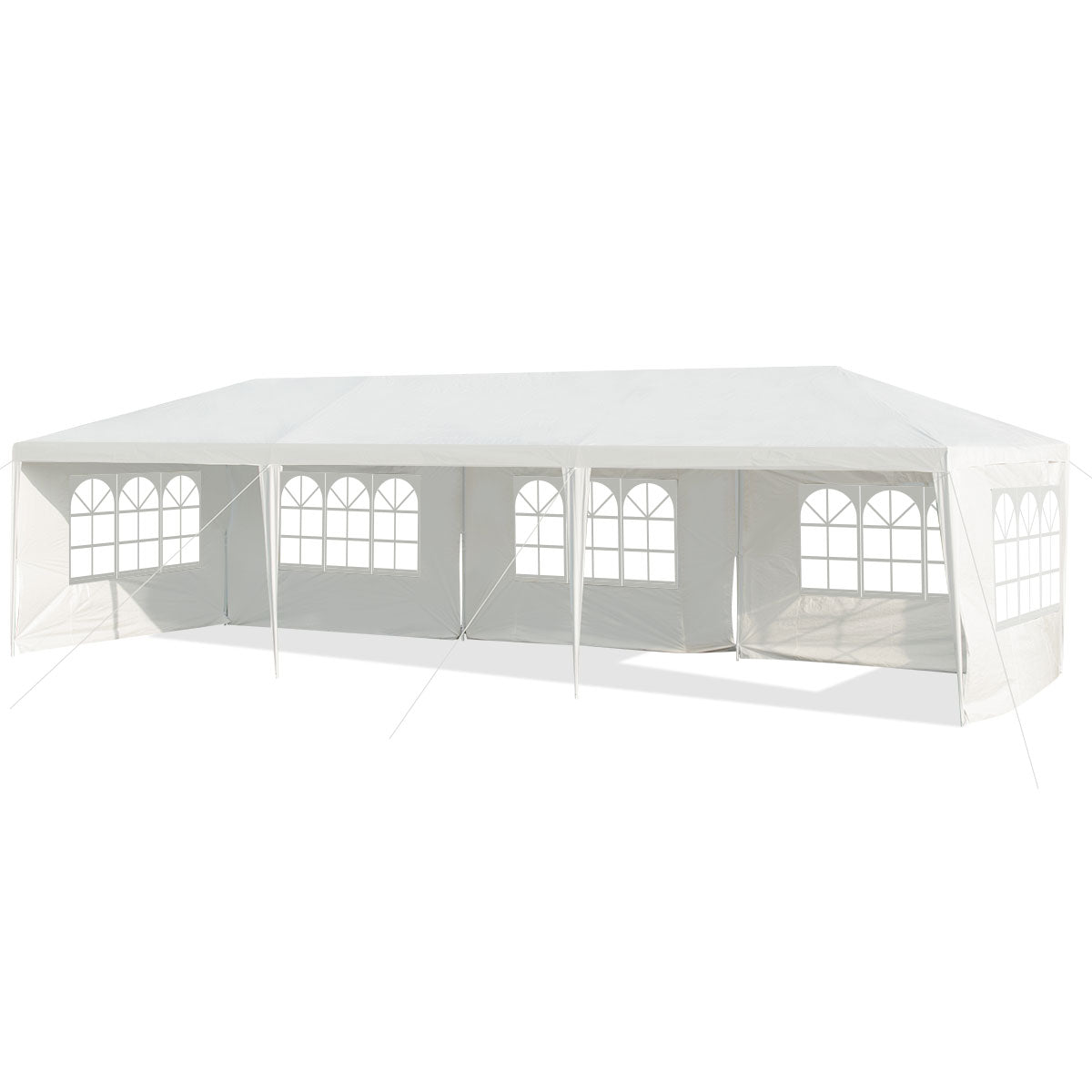 Paviljongtält – Trädgård med avtagbara sidoväggar – 5 3 x 9 m – Vit