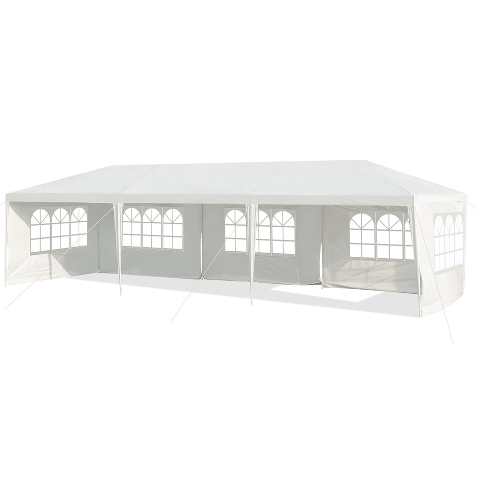 Paviljongtält – Trädgård med avtagbara sidoväggar – 5 3 x 9 m – Vit