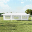 Paviljongtält – Trädgård med avtagbara sidoväggar – 5 3 x 9 m – Vit