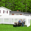 Paviljongtält – Trädgård med avtagbara sidoväggar – 5 3 x 9 m – Vit