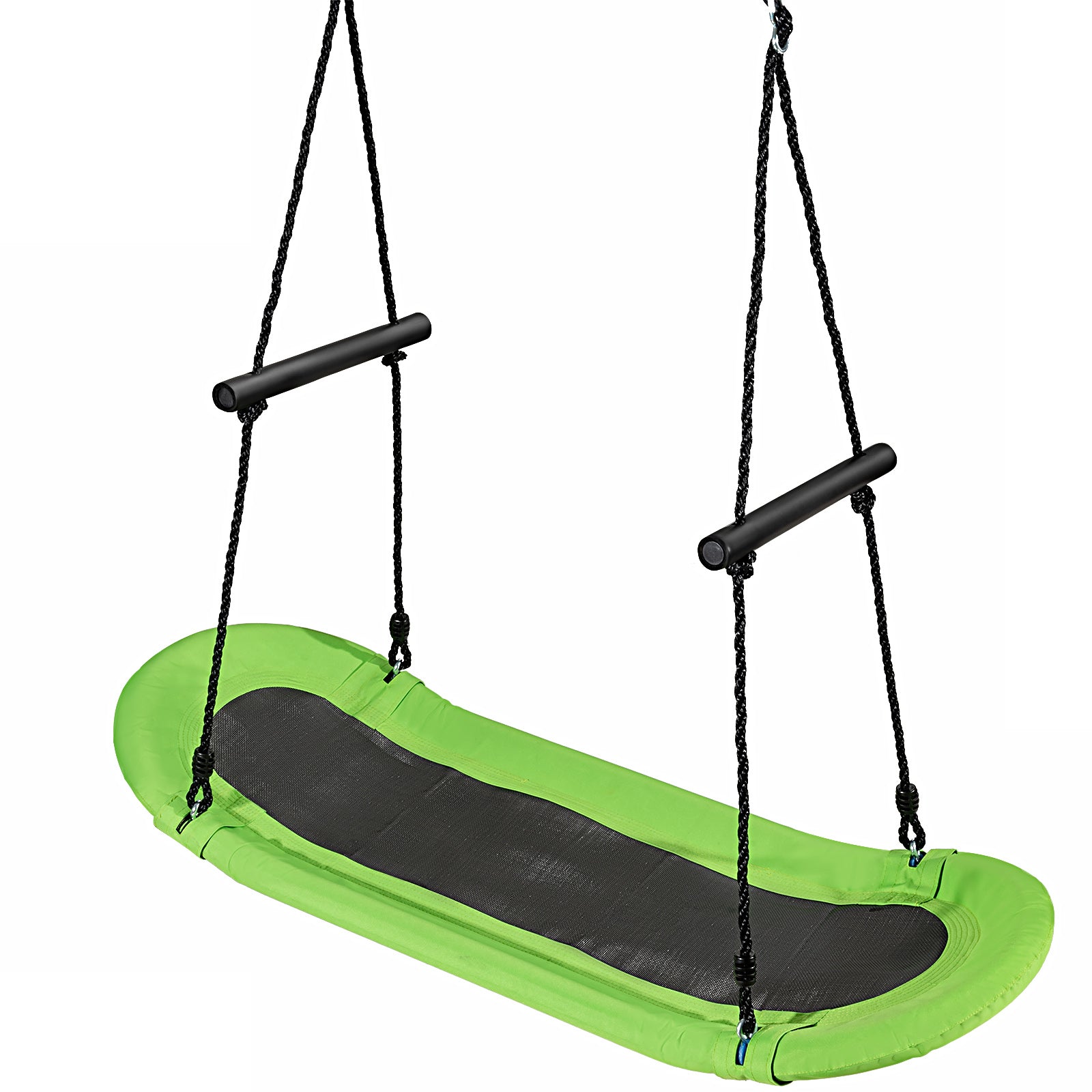 Bogunga – barnträdsgunga med justerbar rephängande – 100-180 cm 123 x 45 cm – Grön