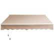 Utfällbar – markis för utomhusbruk av vattentät polyester – 295 x 250 cm – Beige