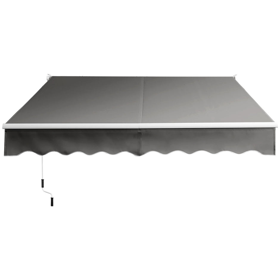 Solskydd – utdragbar markis aluminium terrass – 295 x 250 cm – Grå