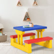 Barnsittgrupp – Barnbord Picknickbänk med parasoll – Färgglad
