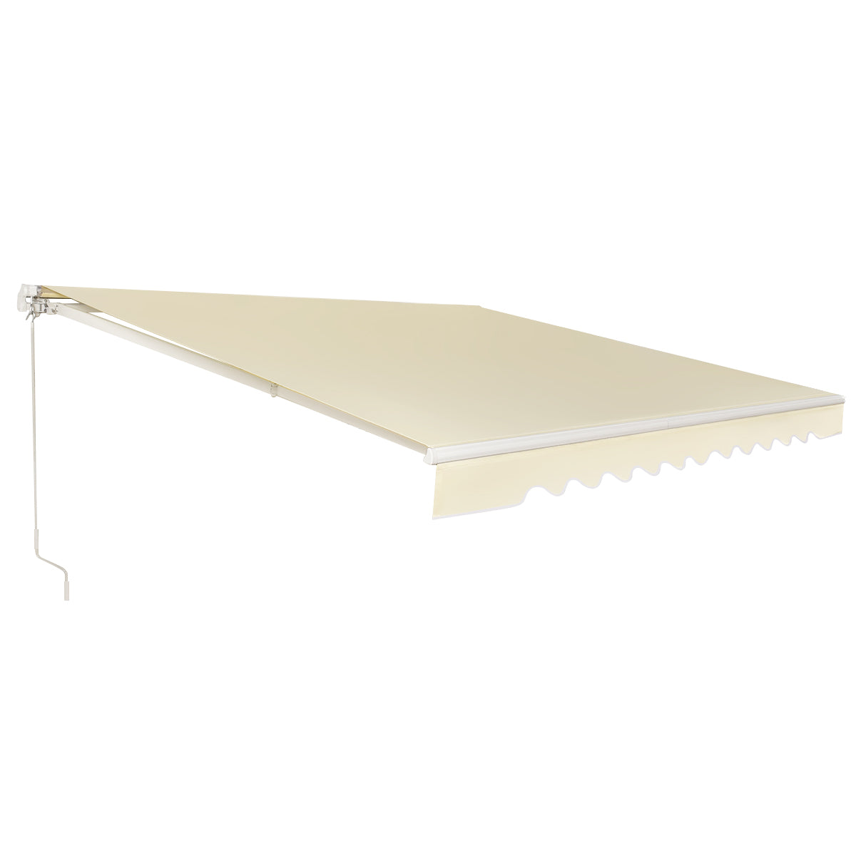 Markis – med vev Infällbar Aluminium terrass solskydd – 3 x 2,5 m – Beige