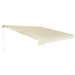 Markis – med vev Infällbar Aluminium terrass solskydd – 3 x 2,5 m – Beige